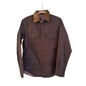 J.Crew British Millerain Army Brown Military Waxed Cotton Jacket Men’s Size S